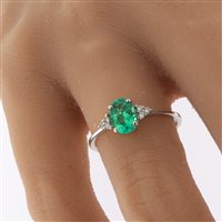 Anello Fanton Gioielli Donna ANELLI SMERALDO in Oro bianco Smeraldo 0.68 Ct FGANSME7-501A - FGANSME7-501A